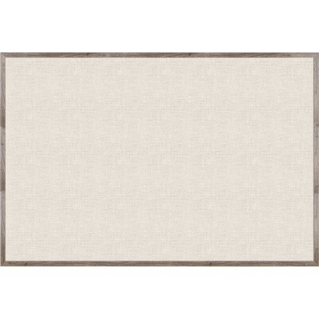 U Brands Bulletin Board, Linen, 72inWx48inH, Rustic/Natural UBR4897U0001